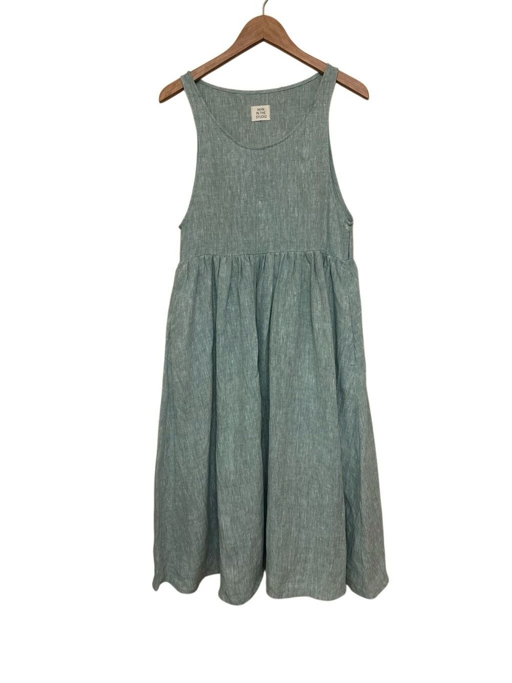 Women's Midi Tank Dress in Sage Green